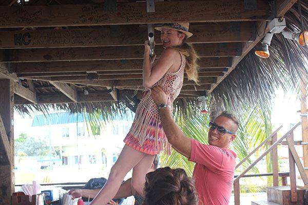 Callie getting help with a pullup