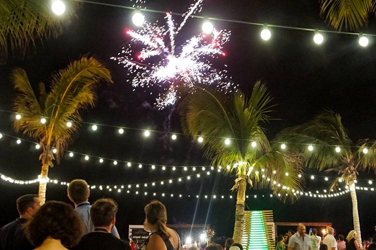 fireworks on island