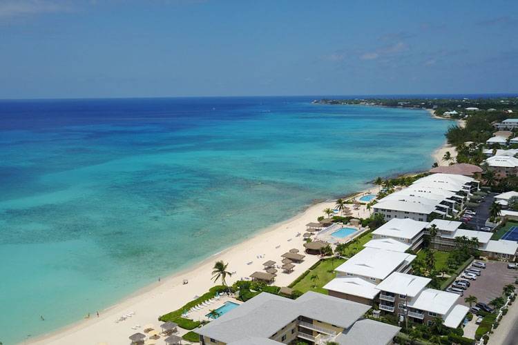 aerial view of seven mile beach