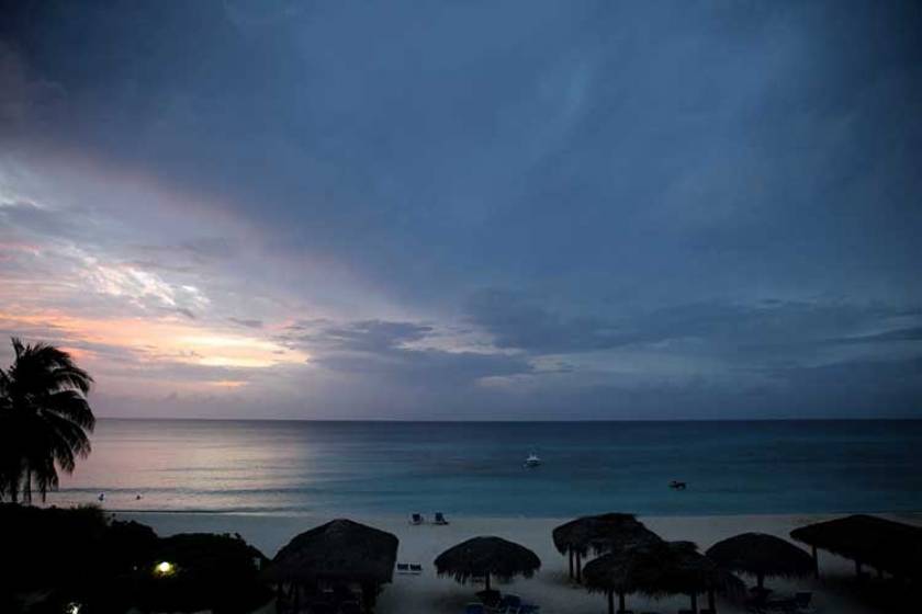 beachfront at twilight