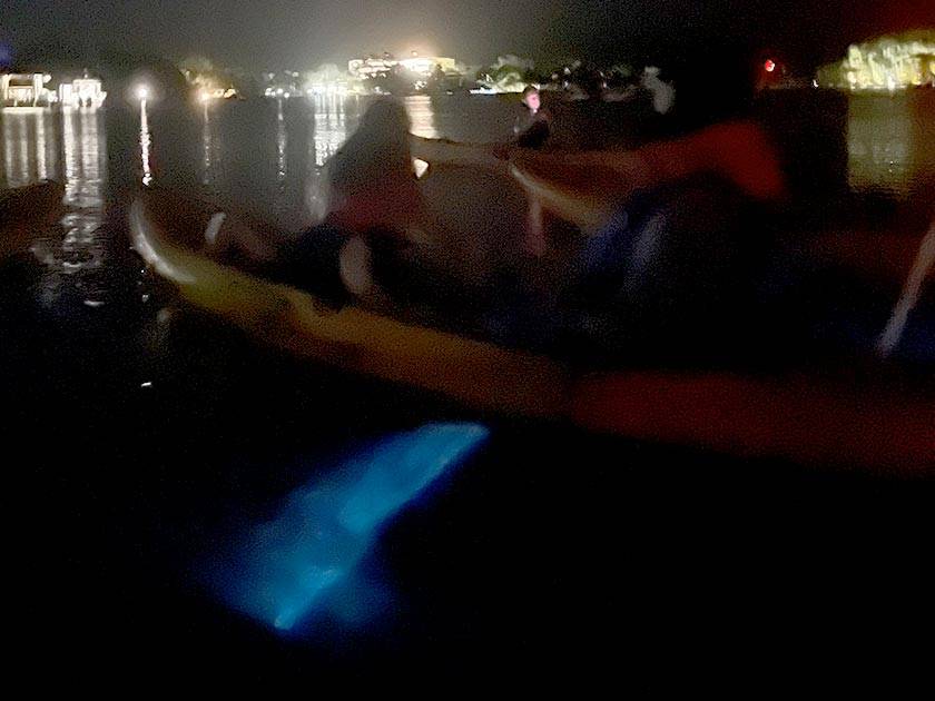 glowing water