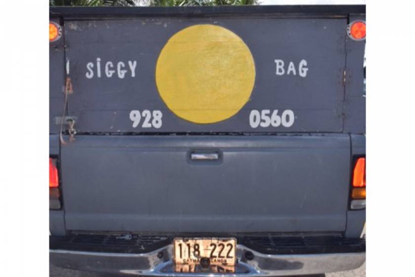 Siggy painting on Truck