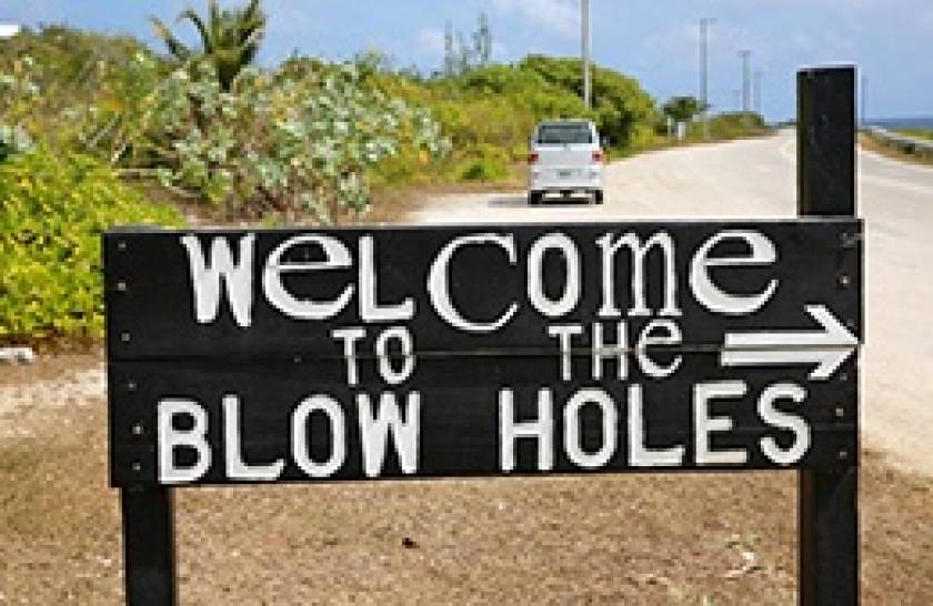 blow holes sign