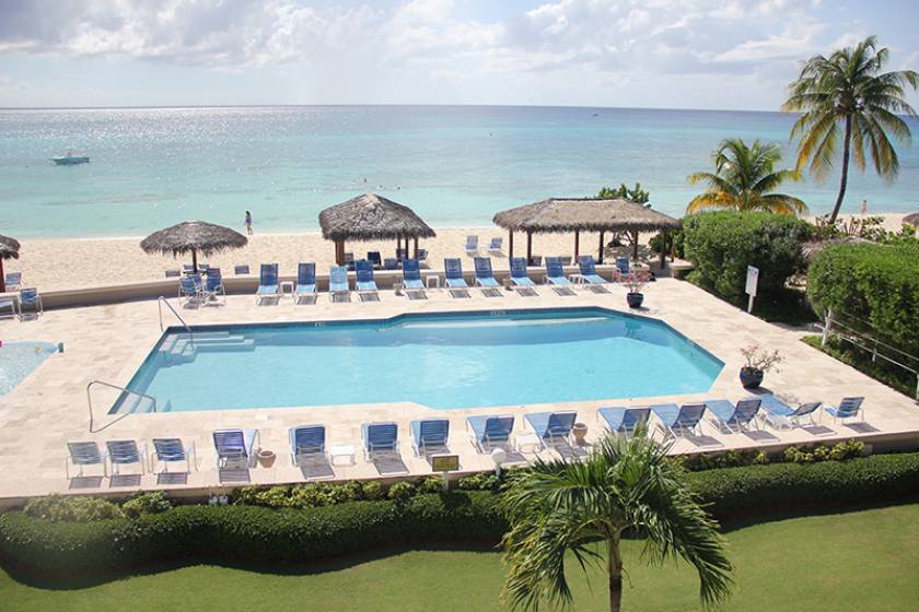 view of Caribbean and pool