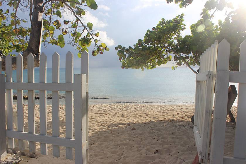 gate to cemetery beach