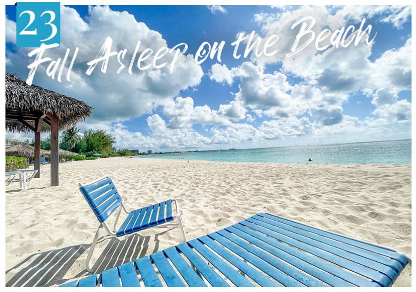 loungers on beautiful beach