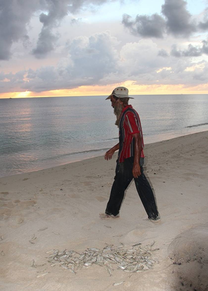 fisherman on beach