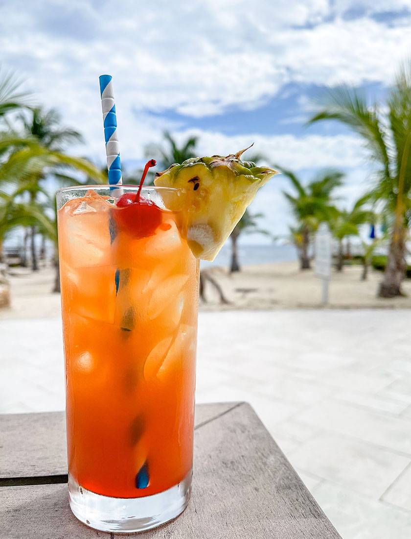 Colorful island cocktail