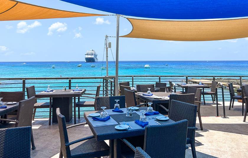 deck view of ocean at lobster pot