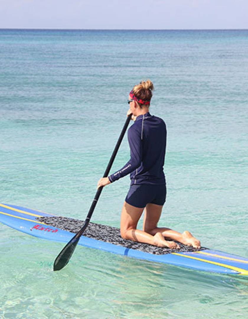 woman on paddleboard