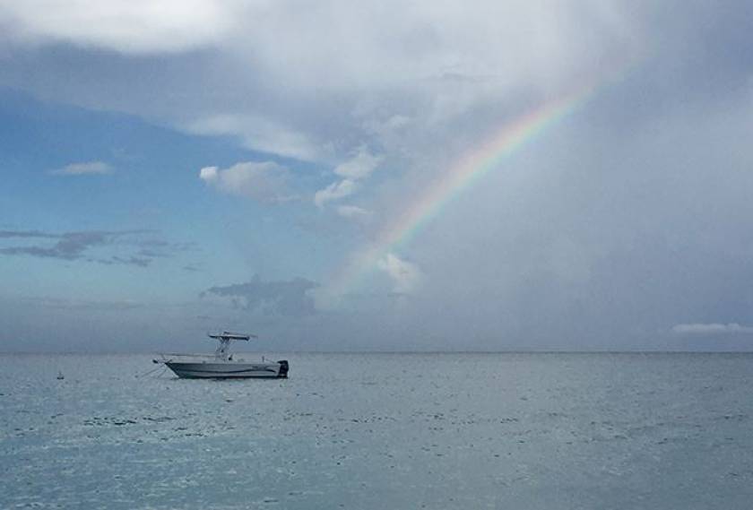 rainbow over the ocean