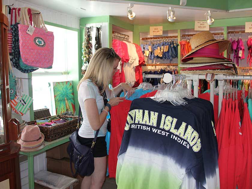 inside the treasure chest gift shop at rum point