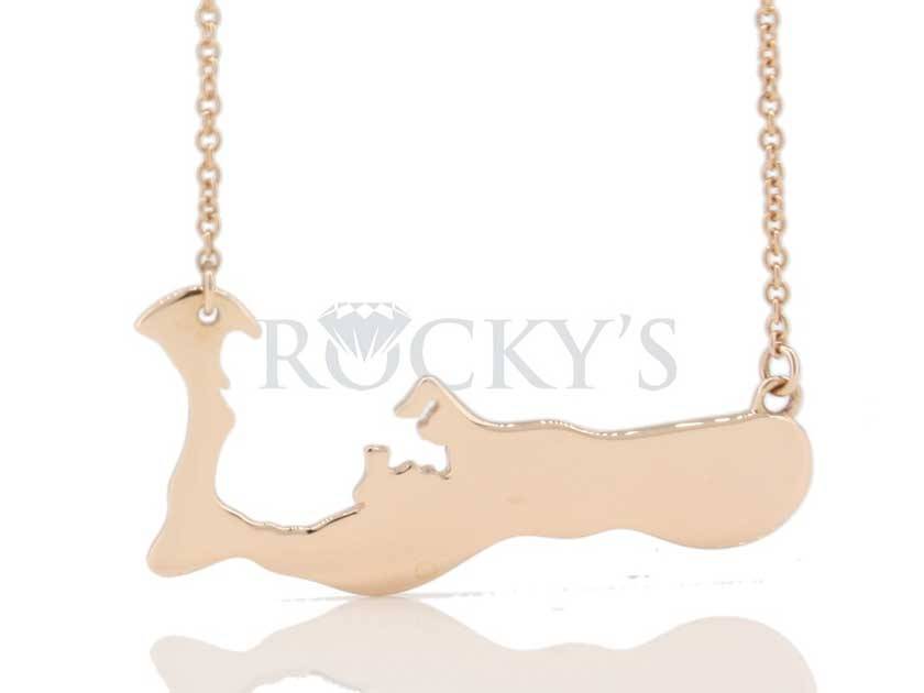 island shaped necklace of Grand Cayman
