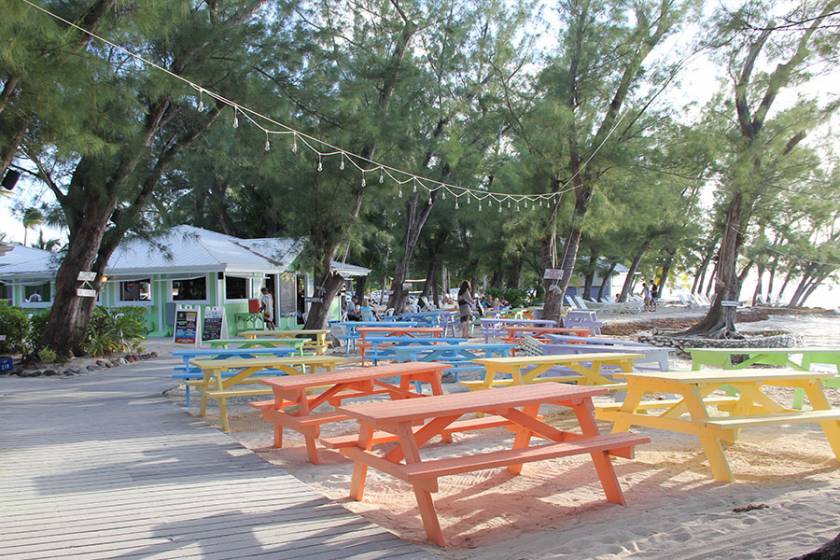 picnic tables at Rum Point