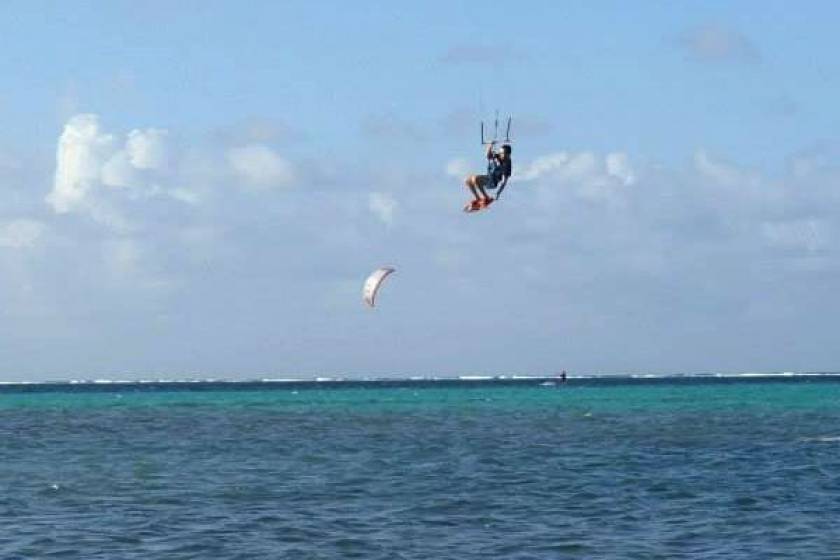 Walter kite surfing