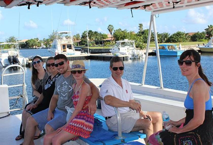 group on boat